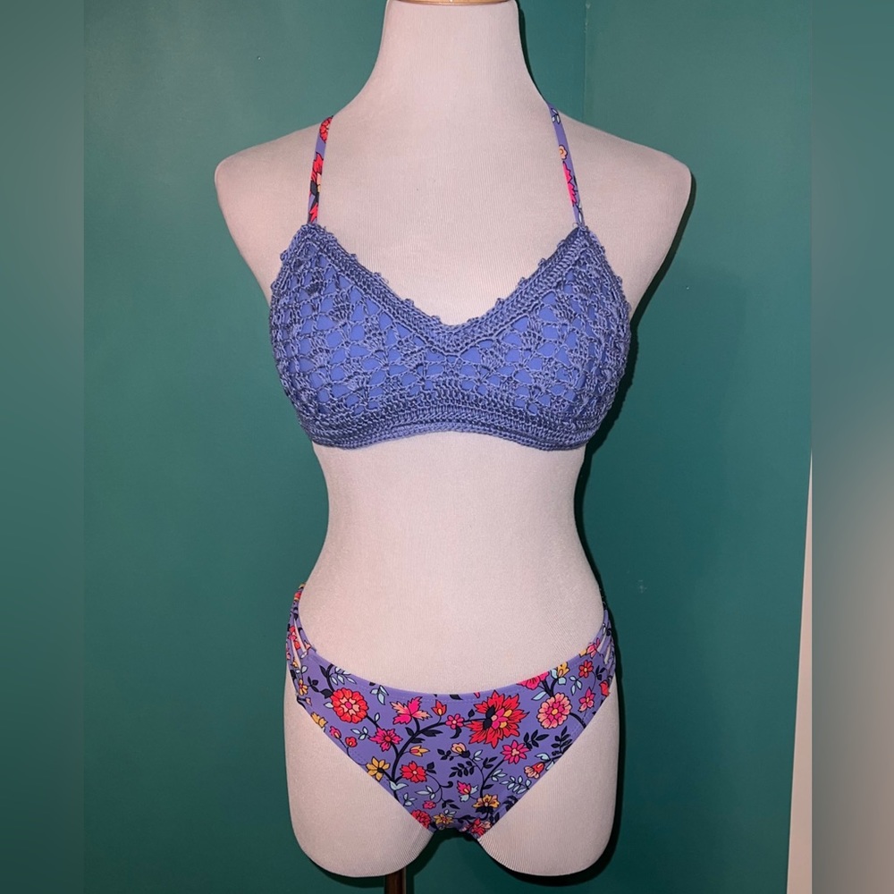 Purple Floral & Lace Bikini